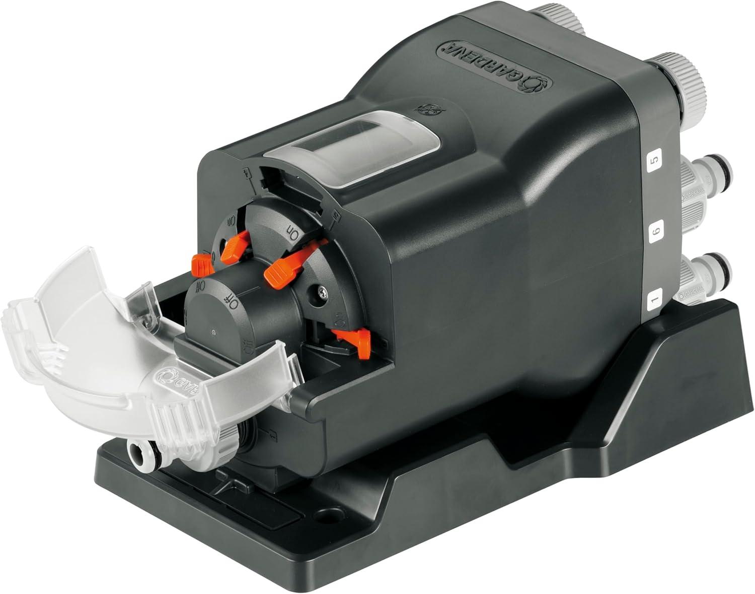 imageGardena Slecteur automatique distributeur 6 voies fonctionnement facile peu encombrant utilisation flexible idal mme pour basse pression deau filetage mle 34 Pouce 119720Distributeur deau automatique 6 voies