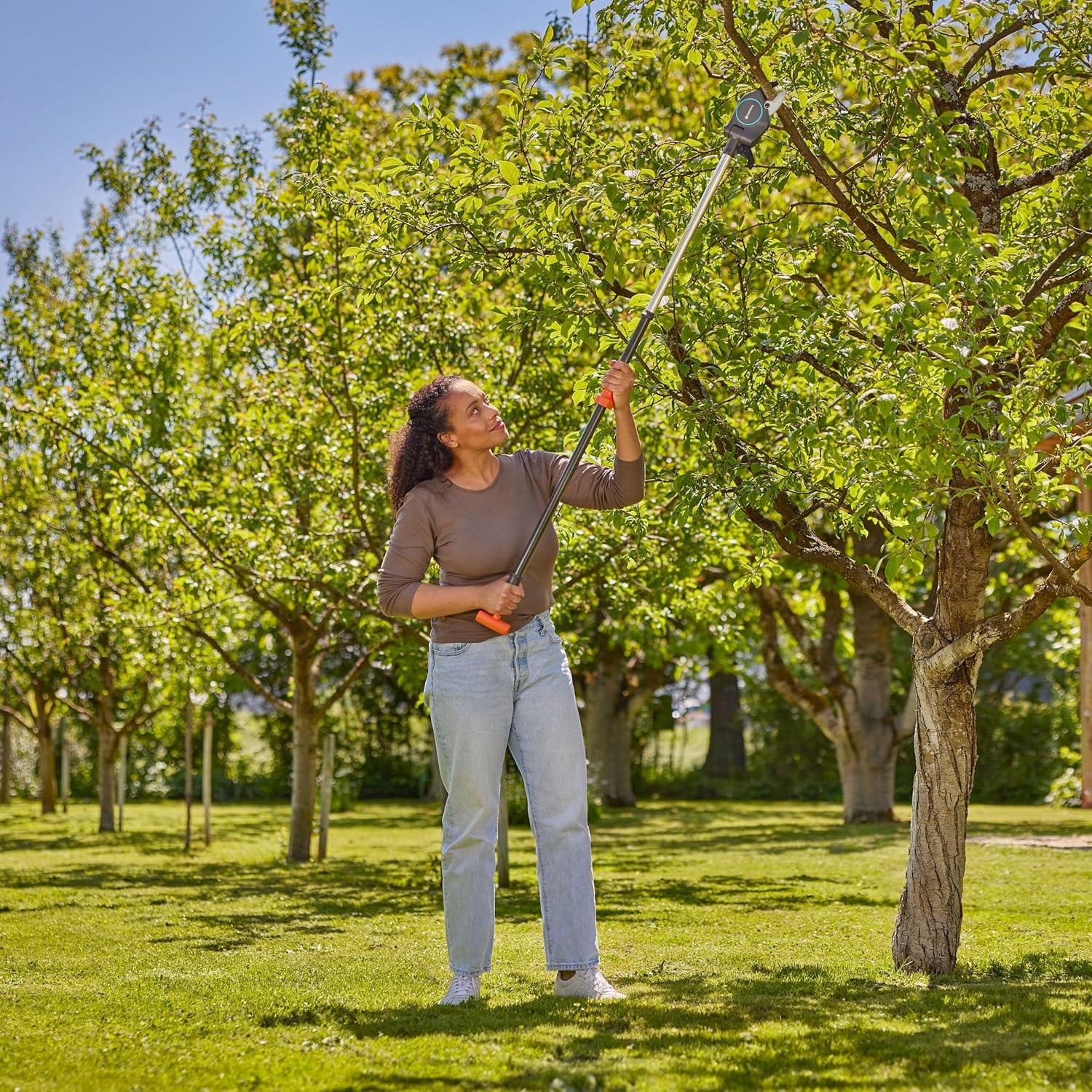 imageGardena StarCut Pro L Set taillearbres et arbustes avec scie et adaptateur tlescopique coupe en drivation porte de 175 400 cm pour branches jusqu 32 mm 1208220Longueur 160 cm