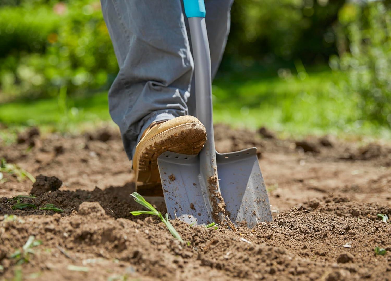 imageGardena bche tlescopique ErgoLine bche de Jardin en Acier pour bcher et Creuser avec ReposePieds et Manche Ergonomique poigne en D 1702020