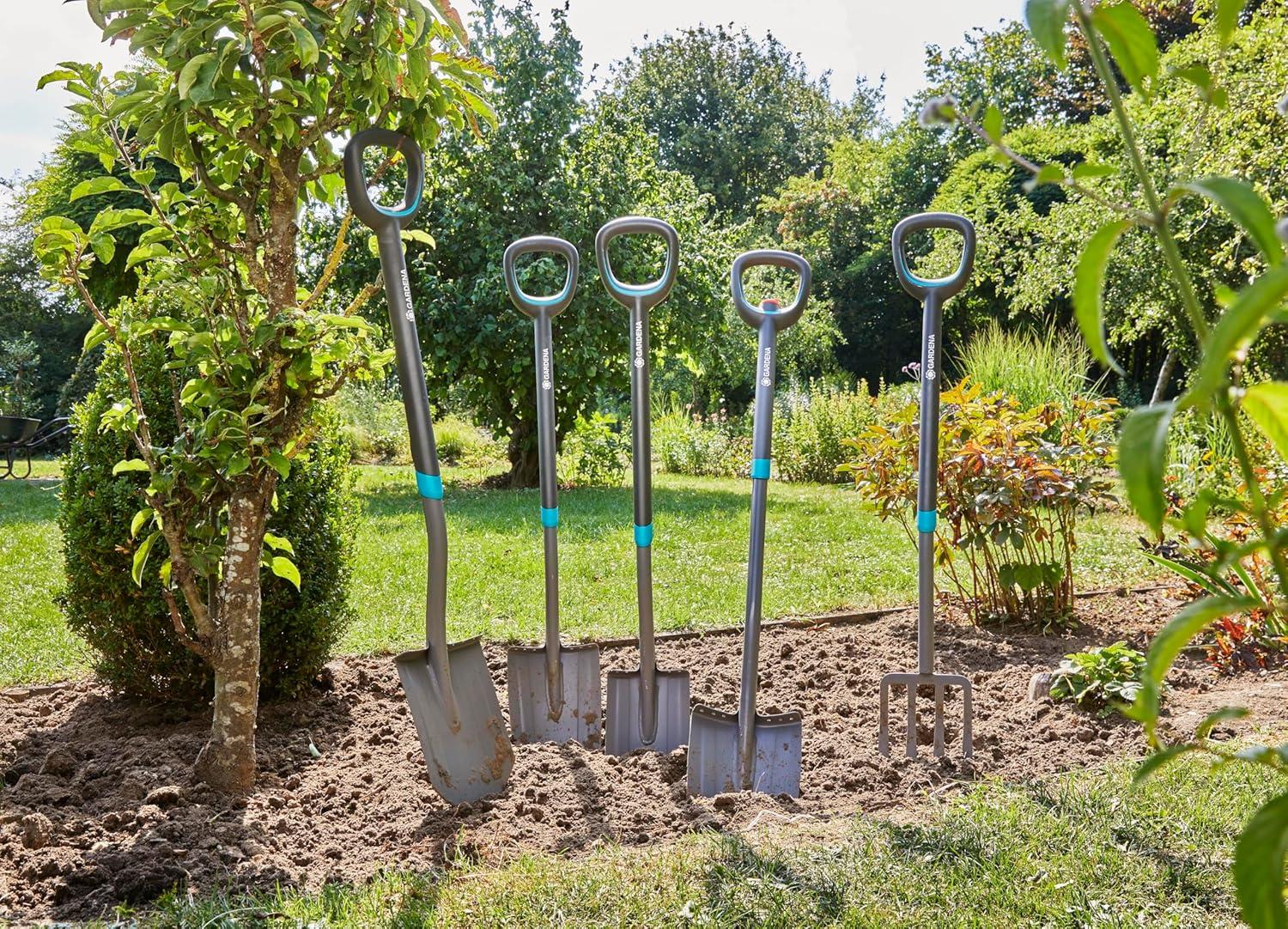 imageGardena bche tlescopique ErgoLine bche de Jardin en Acier pour bcher et Creuser avec ReposePieds et Manche Ergonomique poigne en D 1702020