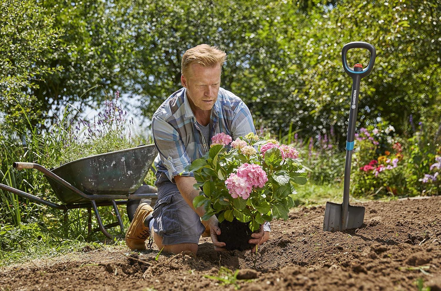 imageGardena bche tlescopique ErgoLine bche de Jardin en Acier pour bcher et Creuser avec ReposePieds et Manche Ergonomique poigne en D 1702020