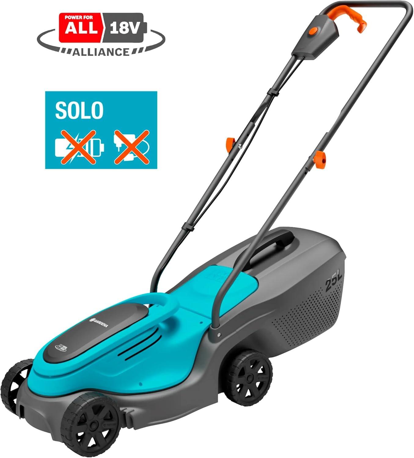 imageGardena set tondeuse gazon sans fil PowerMax 3736V P4A prt lemploi Tondeuse amplt350 m largeur coupe 37 cm volume bac 45 l rg central haut coupe moteur PowerPlus mode co 146382030cm