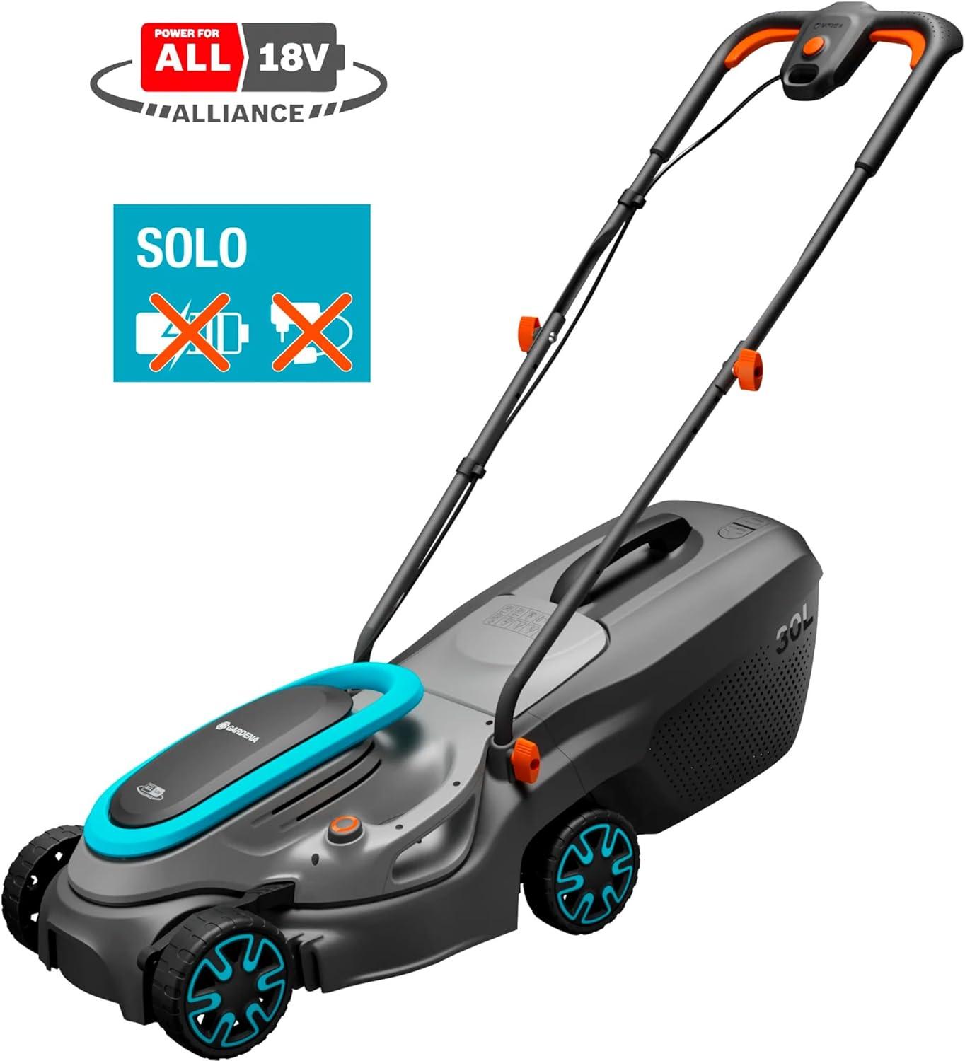 imageGardena set tondeuse gazon sans fil PowerMax 3736V P4A prt lemploi Tondeuse amplt350 m largeur coupe 37 cm volume bac 45 l rg central haut coupe moteur PowerPlus mode co 146382032cm anne du modle 2024