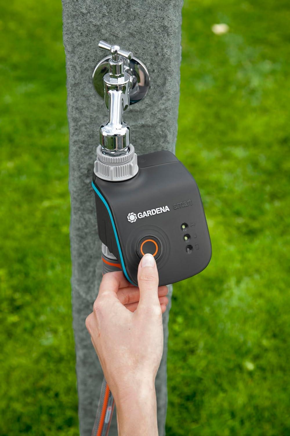imageGardena smart Water Control Kit de Dmarrage Programmateur dArrosage Connect Contrle par application Connect la mto Arrosage Intelligent et conomique Minuteur darrosage 1910320Kit Water Control