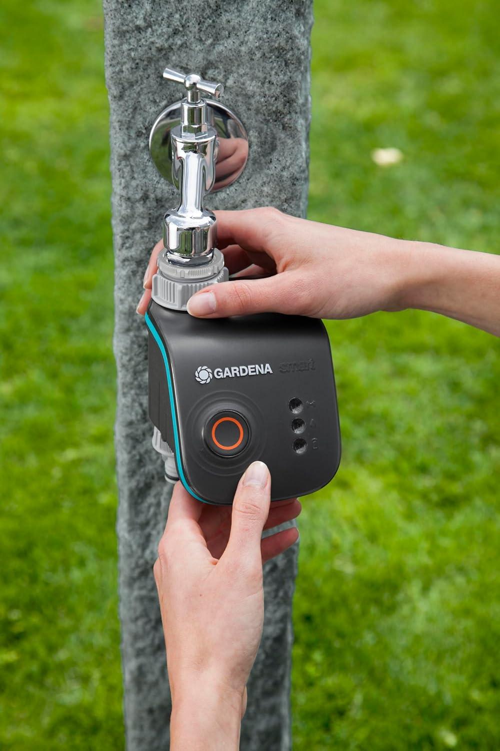 imageGardena smart Water Control Kit de Dmarrage Programmateur dArrosage Connect Contrle par application Connect la mto Arrosage Intelligent et conomique Minuteur darrosage 1910320Water Control