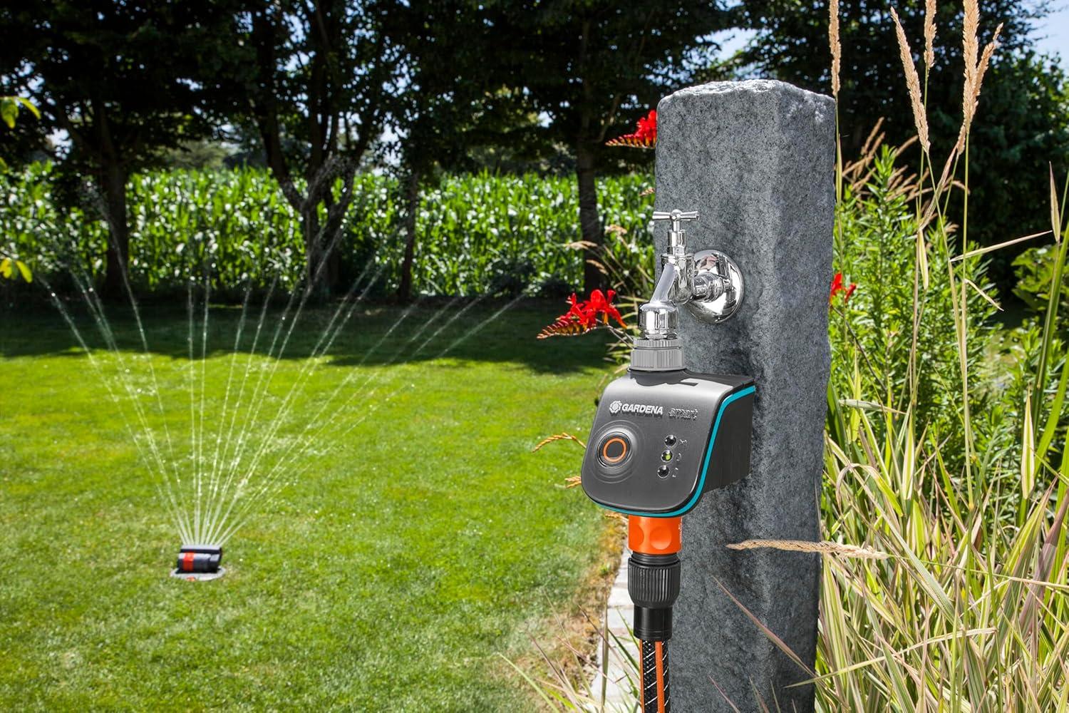 imageGardena smart Water Control Kit de Dmarrage Programmateur dArrosage Connect Contrle par application Connect la mto Arrosage Intelligent et conomique Minuteur darrosage 1910320Water Control