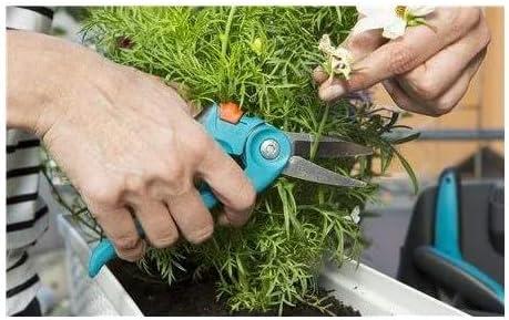 imageKit balcon de Gardena bote en plastique avec pelle intgre et kit 4 pices pour jardiner sur les balcons et terrasses transplantoir griffe fleurs scateur et brosse 897020