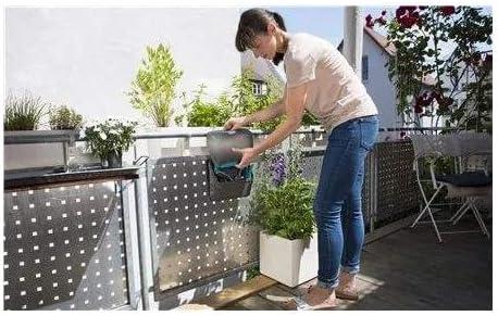 imageKit balcon de Gardena bote en plastique avec pelle intgre et kit 4 pices pour jardiner sur les balcons et terrasses transplantoir griffe fleurs scateur et brosse 897020