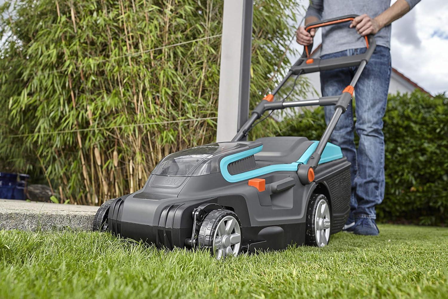 imageLame de rechange Gardena lame de tondeuse gazon pour tondeuses lectriques PowerMax 140032 et 34E coupe de prcision pour dexcellents rsultats de coupe accessoires dorigine Gardena 410120pour rf 50335039