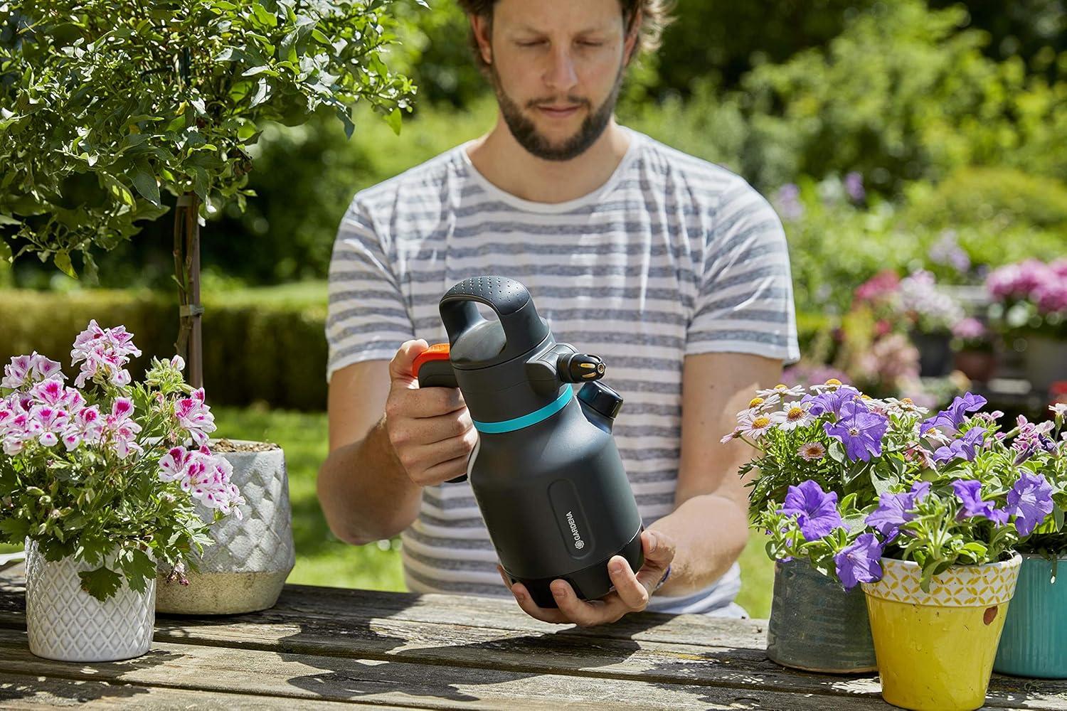 imagePulv press 5 l Comfort Gardena Pulv pressi et surface de marche intgre poigne de lance avec fonction de verrouillage bandouliresoupape de surpression 11130201 25l