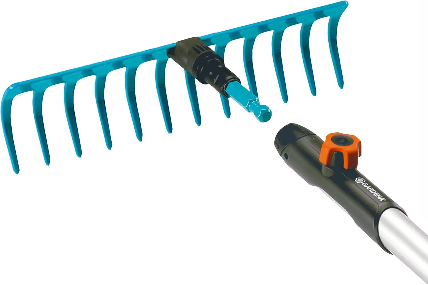 imageRteau de jardin Combisystem de Gardena rteau pratique avec 12 dents accessoire idal pour ratisser dsherber et travailler le sol largeur de travail 30 cm pour tous les manches cs 31772012 Zinken