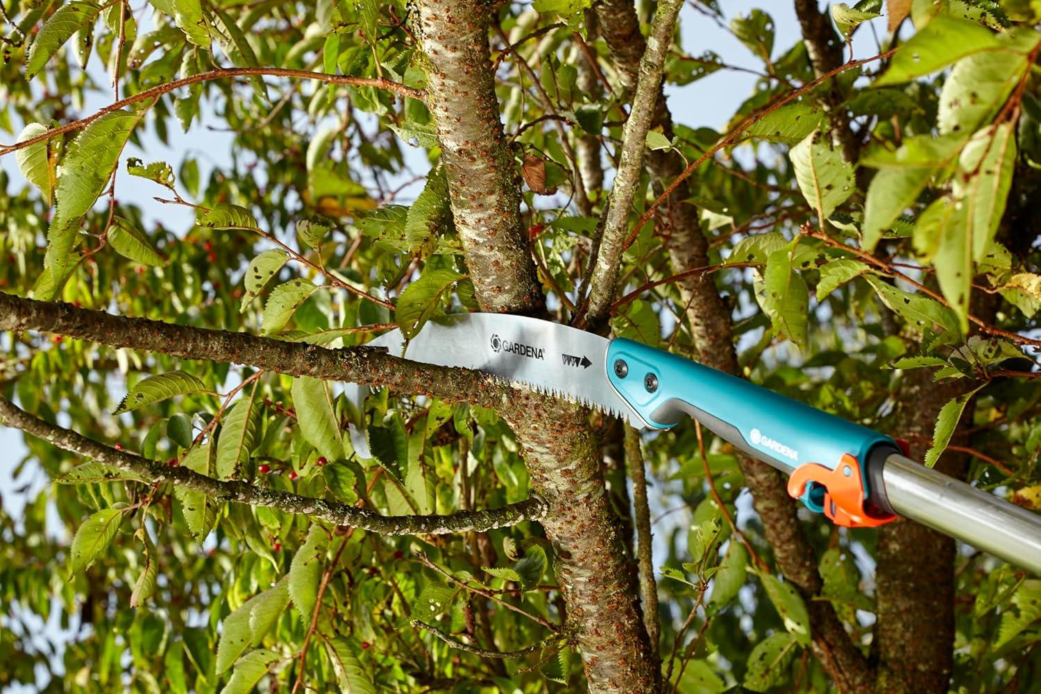 imageScie arque Combisystem 300 PP de Gardena scie branche pour des coupes de branches optimales longueur de lame 315 mm bute antidrapante denture de prcision avec afftage des 2 cts 873888300 mm