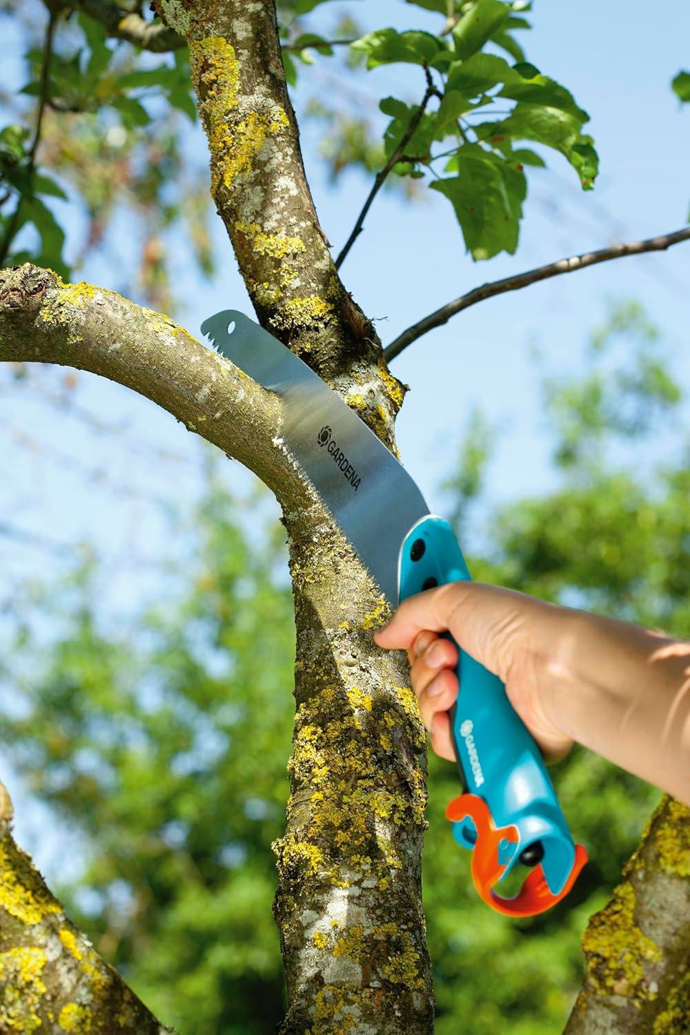 imageScie arque Combisystem 300 PP de Gardena scie branche pour des coupes de branches optimales longueur de lame 315 mm bute antidrapante denture de prcision avec afftage des 2 cts 873888325 mm