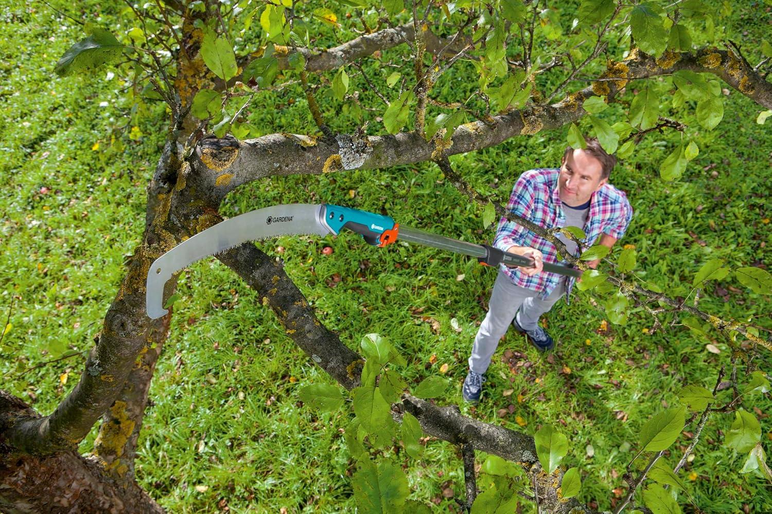 imageScie arque Combisystem 300 PP de Gardena scie branche pour des coupes de branches optimales longueur de lame 315 mm bute antidrapante denture de prcision avec afftage des 2 cts 873888315 mm