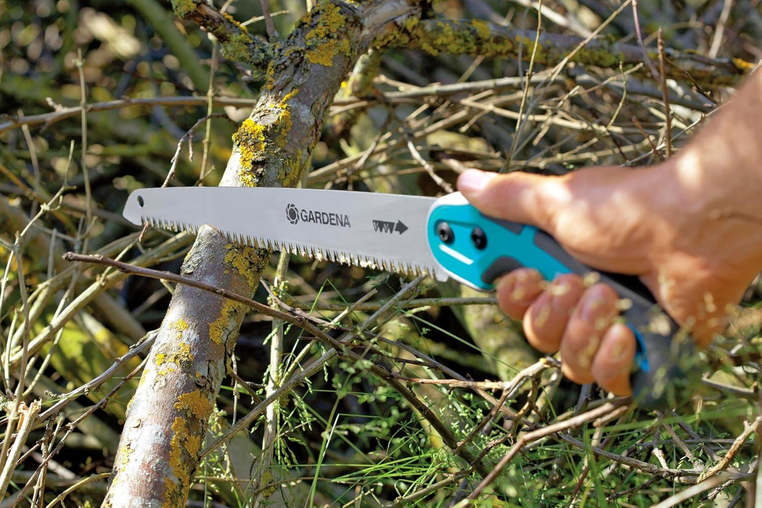 imageScie arque Combisystem 300 PP de Gardena scie branche pour des coupes de branches optimales longueur de lame 315 mm bute antidrapante denture de prcision avec afftage des 2 cts 873888295 mm