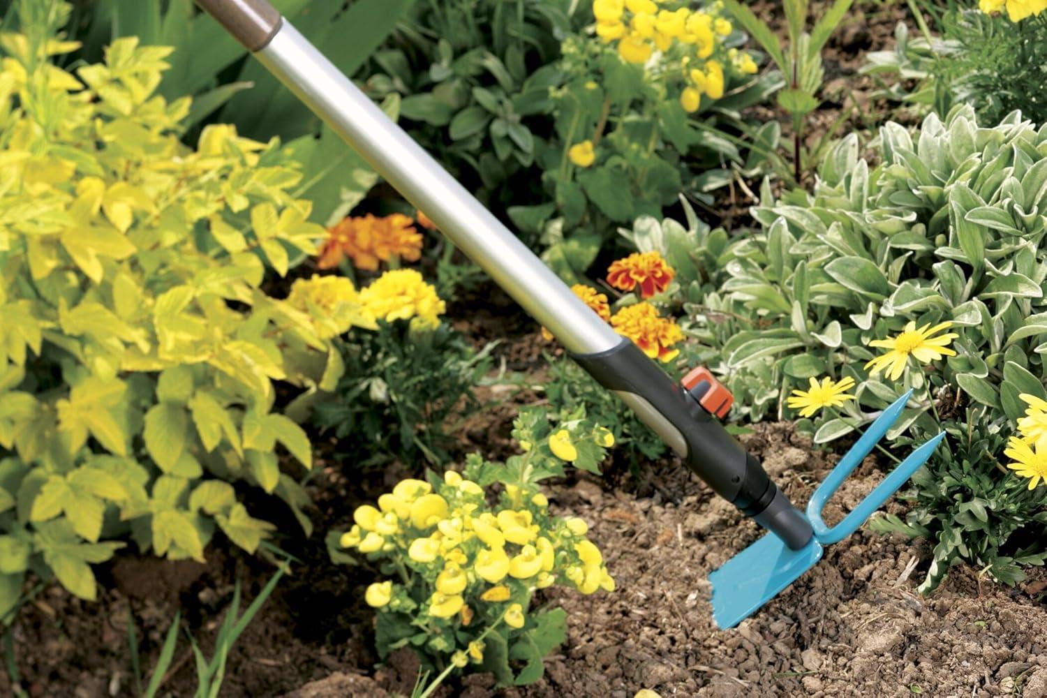 imageSerfouette Combisystem de Gardena houe avec lame droite 2 dents largeur de travail 75 cm en acier de haute qualit revtement Duroplast 3218207 cm