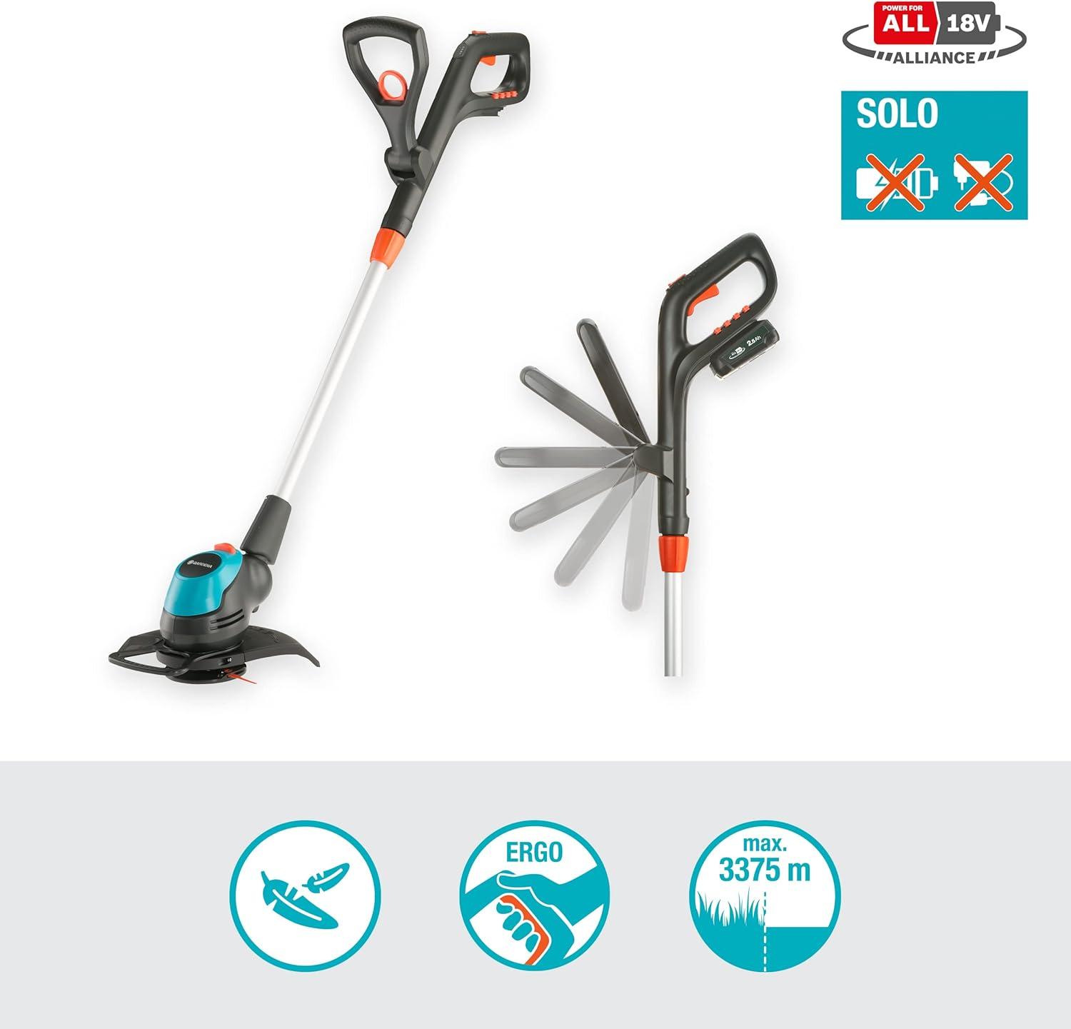 imageSet coupebordureshaie ss fil EasyCut 2318 V P4A Gardenai Dbroussailleuse cercle coupe 230 mm poigne rglable arceau protec plantes rg inc batterie 18 V P4A 1470020sans batterie