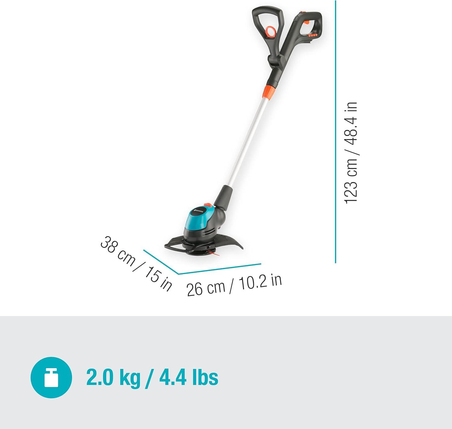 imageSet coupebordureshaie ss fil EasyCut 2318 V P4A Gardenai Dbroussailleuse cercle coupe 230 mm poigne rglable arceau protec plantes rg inc batterie 18 V P4A 1470020sans batterie