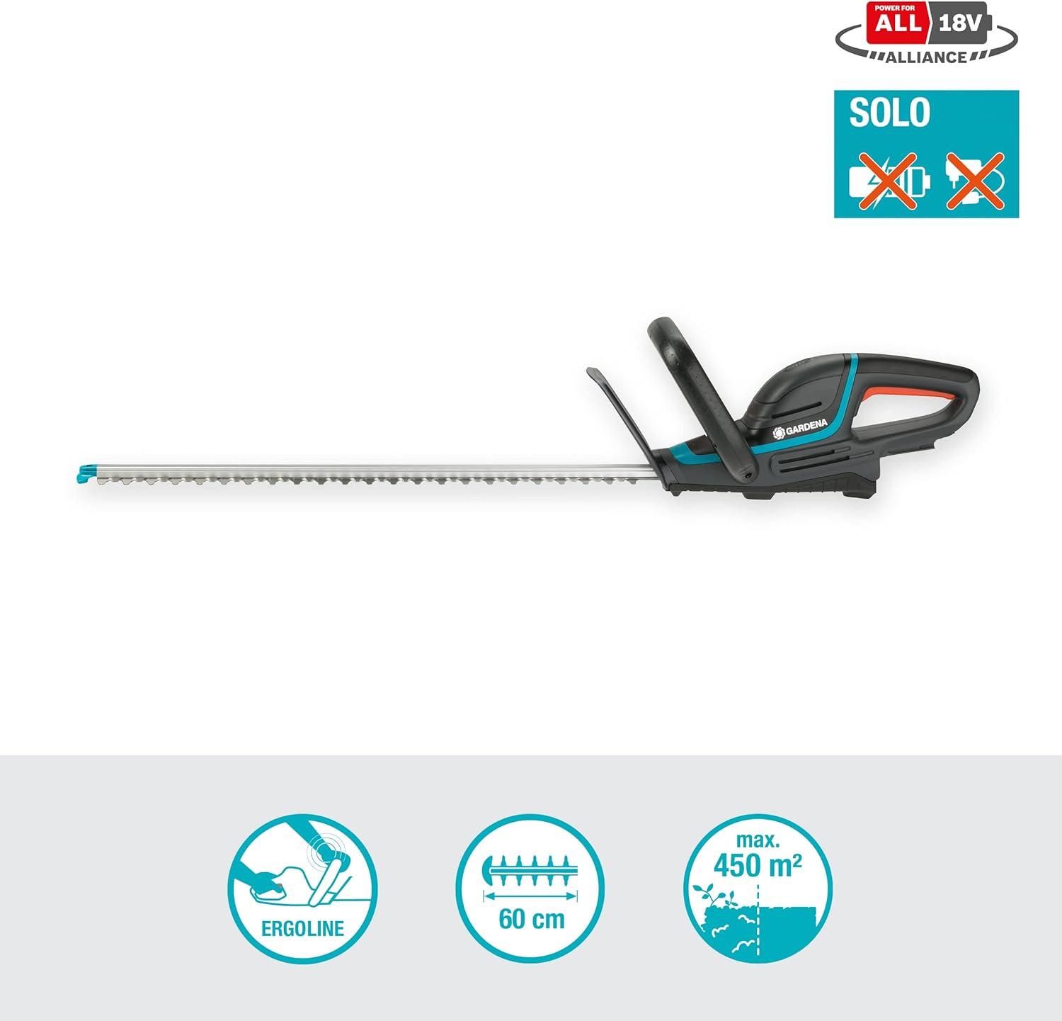 imageTaillehaies sans fil ComfortCut 60 18 V P4A Gardena ss batterie taillehaies avec poigne ergon et bute darrt faible poids pour une meilleure manipulation avec batterie 18 V P4A 1473120sans batterie