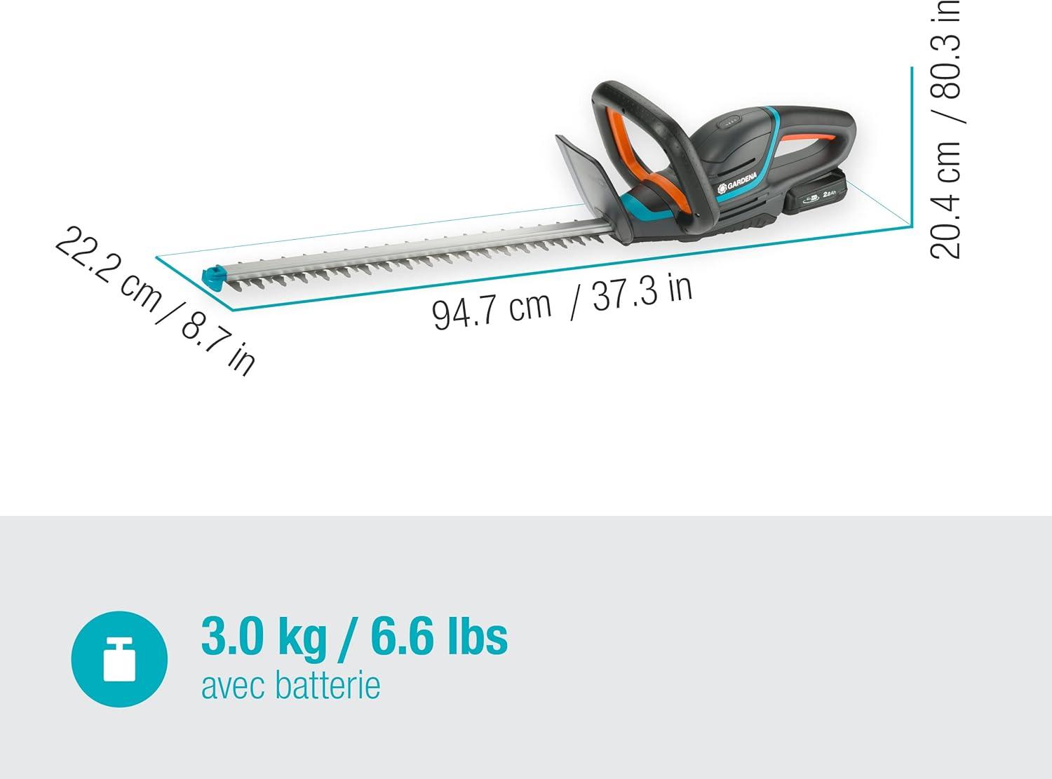 imageTaillehaies sans fil Gardena ComfortCut 5018 VP4A sans batterie Taillehaies avec poigne ergonomique et bute darrt faible poids pour une meilleure manipulation 1473055avec batterie