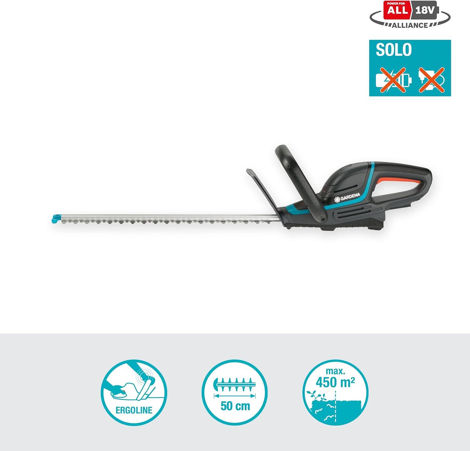 imageTaillehaies sans fil Gardena ComfortCut 5018 VP4A sans batterie Taillehaies avec poigne ergonomique et bute darrt faible poids pour une meilleure manipulation 1473055sans batterie