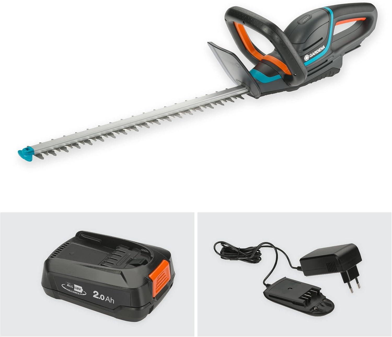 imageTaillehaies sans fil Gardena ComfortCut 5018 VP4A sans batterie Taillehaies avec poigne ergonomique et bute darrt faible poids pour une meilleure manipulation 1473055avec batterie