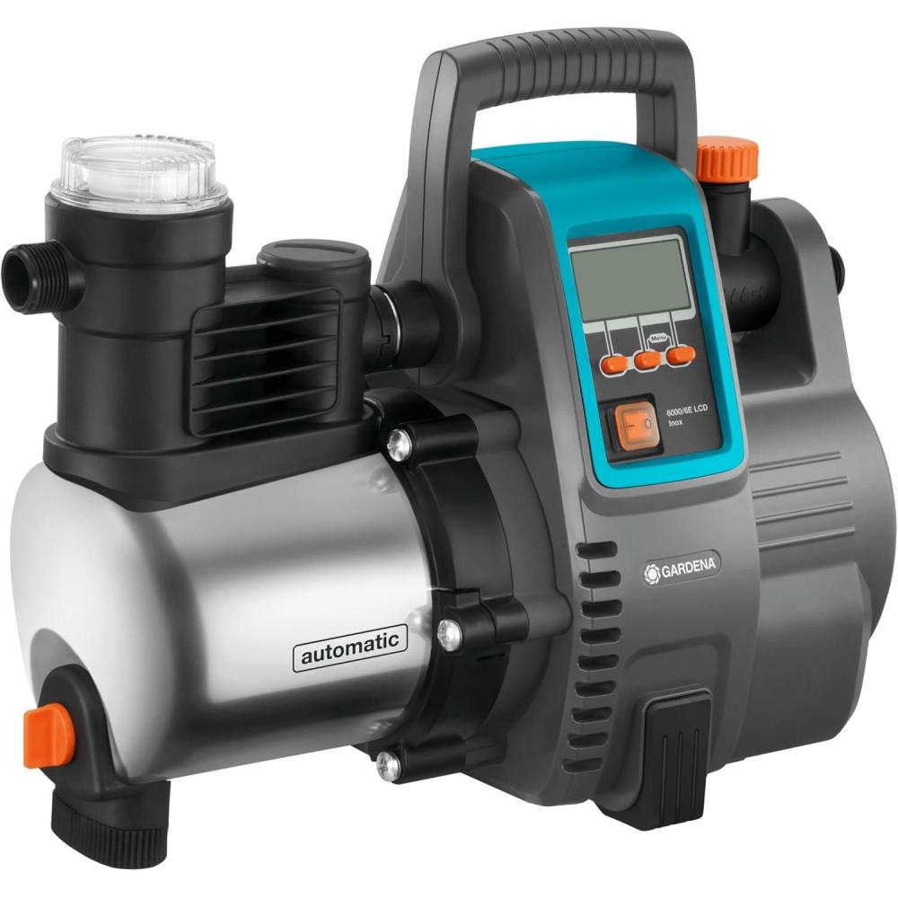 imageGARDENA Kit Smart Pressure Pump Pompe darrosage de surface 50005 Commande Par AppTablette avec Passerelle Smart Gateway Dbit 5 000 LH Protection Contre le Fonctionnement Sec 1910620jusqu 6000 lh