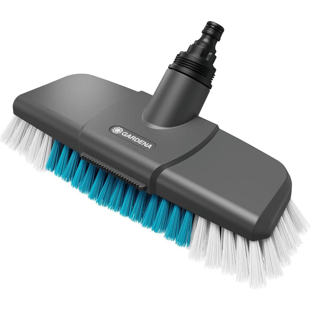 imageGardena Cleansystem Brosse Manche Dure Brosse pour Le Nettoyage intensif des Surfaces Peu sensibles Poils de diffrentes Longueurs raccord au Manche Cleansystem Grandes Surfaces 1881620Simple