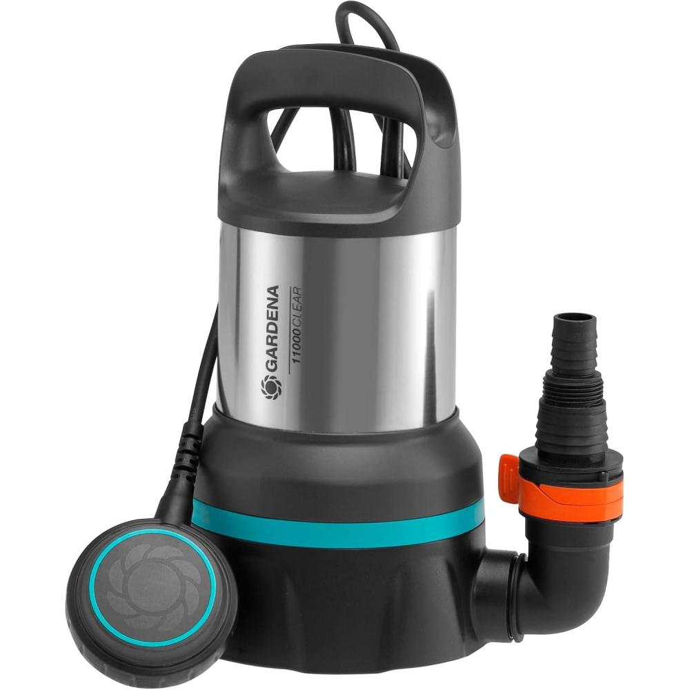 imageGardena Pompe submersible eau claire 8600 Acier inoxydable Noir Bleu jusqu 8600 lh Flotteurjusqu 11000 lh Flotteur