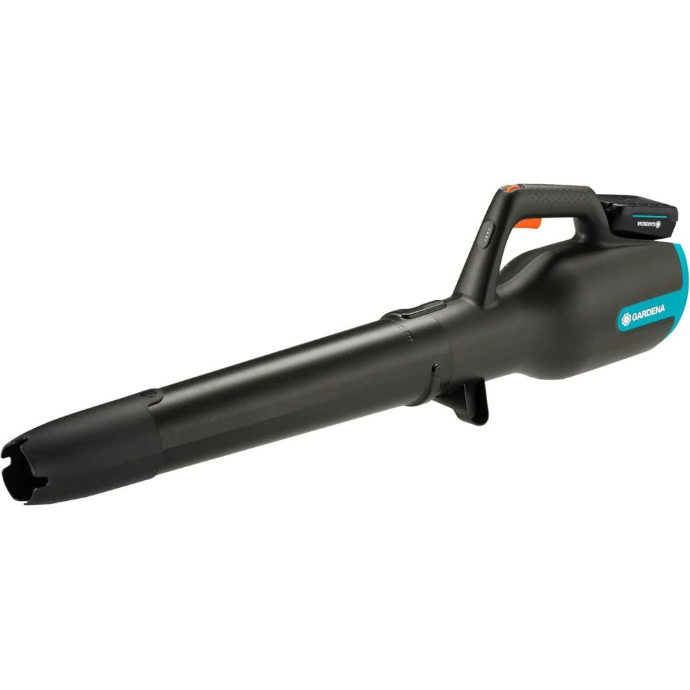 imageGardena Souffleur de feuilles sans fil PowerJet 18V P4A sans batterie souffleur de feuilles efficace avec moteur de 18 V vitesse de soufflage 100 kmh faible poids poigne ergonomique 1489055avec batterie