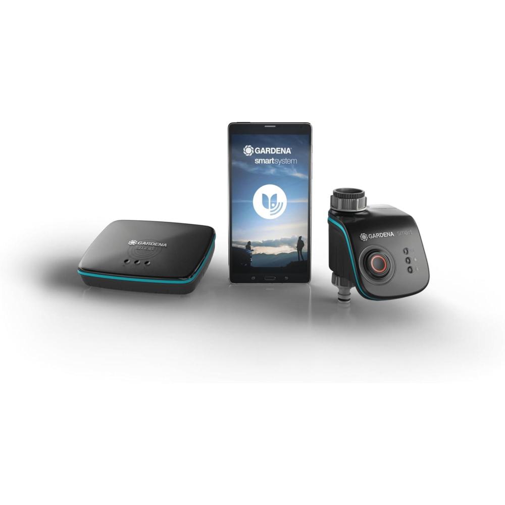 imageGardena smart Water Control Kit de Dmarrage Programmateur dArrosage Connect Contrle par application Connect la mto Arrosage Intelligent et conomique Minuteur darrosage 1910320Kit Water Control
