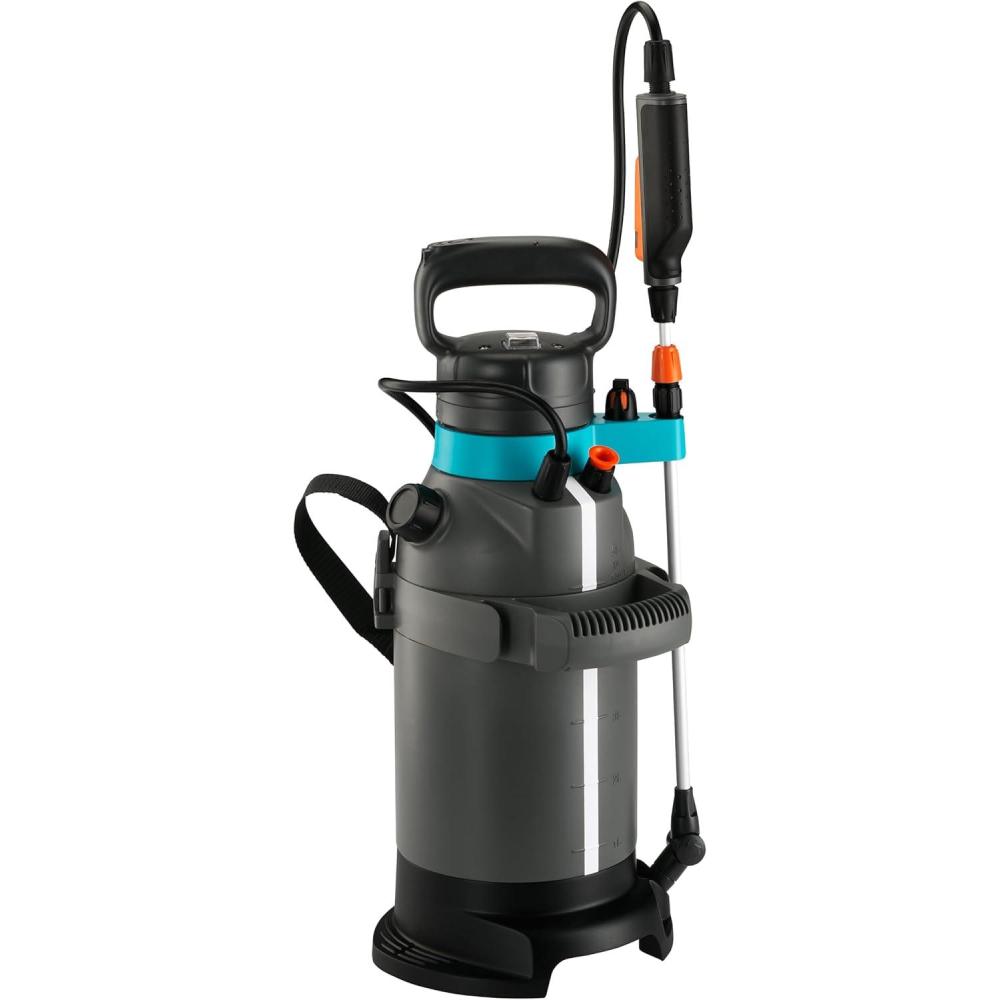 imagePulv press 5 l Comfort Gardena Pulv pressi et surface de marche intgre poigne de lance avec fonction de verrouillage bandouliresoupape de surpression 11130205l avec batterie