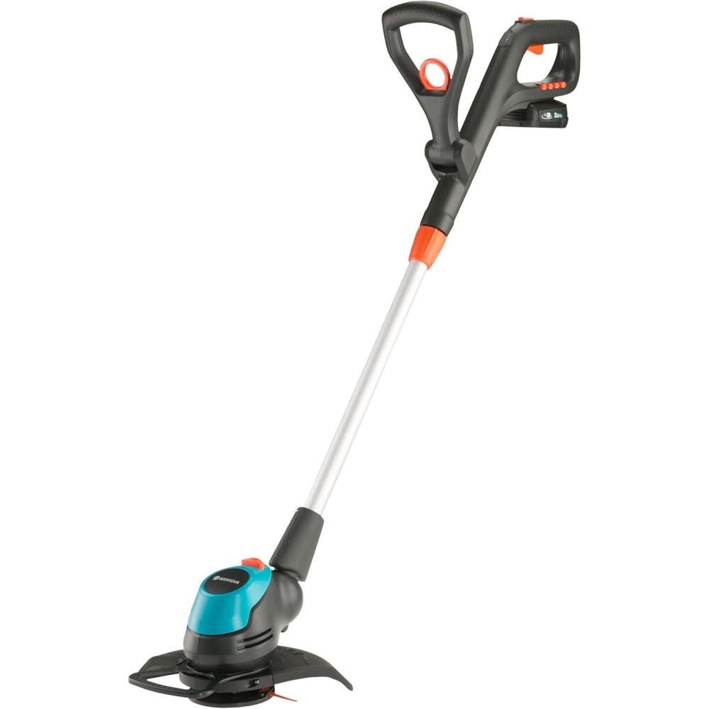 imageSet coupebordureshaie ss fil EasyCut 2318 V P4A Gardenai Dbroussailleuse cercle coupe 230 mm poigne rglable arceau protec plantes rg inc batterie 18 V P4A 1470020avec batterie