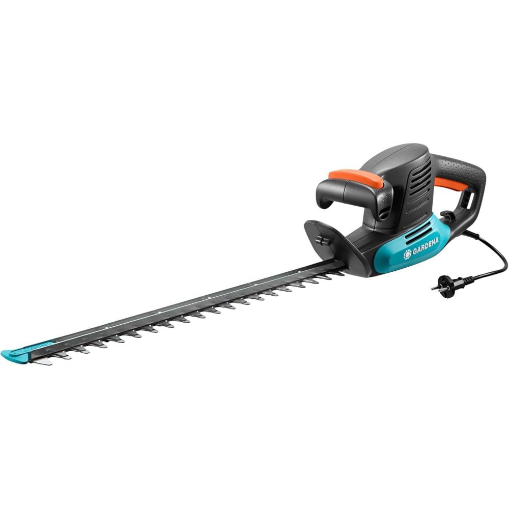 imageTaillehaies lectrique EasyCut 50055 de Gardena taillehaies lectrique avec moteur de 500 W 55 cm de longueur de lame cartement des dents de 18 mm bute de protection 983220Longueur de lame 50 cm 450 W