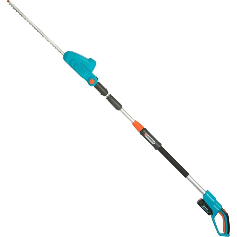 imageTaillehaies sans fil tlescopique THS 4218 V P4A Gardena sans batterie Taillehaies dune porte maximale de 3 m longueur de la lame 42 cm tte de coupe inclinable 1473255avec batterie