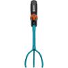 Balai à gazon Combisystem de Gardena : balai à main pour ramasser les déchets de jardin, largeur de travail 12 cm, en acier de qualité, poignée ergonomique, protection contre la corrosion (8919-20)(Griffe piocheuse)