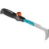 Balai à gazon Combisystem de Gardena : balai à main pour ramasser les déchets de jardin, largeur de travail 12 cm, en acier de qualité, poignée ergonomique, protection contre la corrosion (8919-20)(Couteau-émousseur)