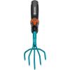 Balai à gazon Combisystem de Gardena : balai à main pour ramasser les déchets de jardin, largeur de travail 12 cm, en acier de qualité, poignée ergonomique, protection contre la corrosion (8919-20)(Griffe à fleurs)