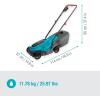 Gardena – 14634-20 – Tondeuse à Gazon sans Fil Gardena Easymax 32-18 V Prête à l’emploi, Largeur de Coupe de 32 Cm, Batterie Power for All Incluse, Légère et Maniable