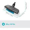 Gardena Cleansystem Brosse à Manche Dure : Brosse pour Le Nettoyage intensif des Surfaces Peu sensibles, Poils de différentes Longueurs, raccord au Manche Cleansystem, Grandes Surfaces (18816-20)(Simple)