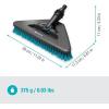 Gardena Cleansystem Brosse à manche dure flex : brosse pour nettoyer les surfaces peu sensibles, forme triangulaire, poils durs, raccord au manche Cleansystem, grandes surfaces (18814-20)