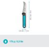 Gardena Couteau de récolte VeggieCut : couteau en acier inoxydable pour récolter, nettoyer et éplucher les légumes, manche antidérapant, va au lave-vaisselle (12211-20)(8 cm)