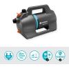 Gardena Pompe de jardin 4100 Silent Set :Pompe d&rsquo;irrigation très silencieuse et innovante avec kit d&rsquo;aspiration de 3,5 m et tuyau classique de 20 m, débit 4100 l/h, moteur 550 W, étanche(9051-20)