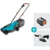 Gardena Tondeuse à Gazon sans Fil EasyMax 30/18V Ready-to-Use Set: Largeur de Coupe de 30 cm, avec Batterie Power for All, compacte et maniable, idéale pour Les Petits Jardins (14629-20)