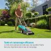 Gardena set tondeuse à gazon sans fil PowerMax 37/36V P4A, prêt à l’emploi: Tondeuse <350 m², largeur coupe 37 cm, volume bac 45 l, rég. central haut. coupe, moteur PowerPlus mode éco (14638-20)(32cm (année du modèle 2023))