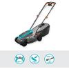 Gardena tondeuse à gazon électrique PowerMax 32/1200 G2: Tondeuse <300 m², puissance 1 200 W, largeur coupe 32 cm, volume bac 30 l, hauteur coupe 35–65 mm, poignée ErgoTec, rabattable (14633-20)