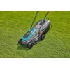 Gardena tondeuse à gazon électrique PowerMax 32/1200 G2: Tondeuse <300 m², puissance 1 200 W, largeur coupe 32 cm, volume bac 30 l, hauteur coupe 35–65 mm, poignée ErgoTec, rabattable (14633-20)