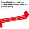 Lame de rechange Gardena : lame de tondeuse à gazon pour tondeuses électriques PowerMax 1400/32 et 34E, coupe de précision pour d&rsquo;excellents résultats de coupe, accessoires d&rsquo;origine Gardena (4101-20)(pour réf. 4075/5037)