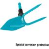 Serfouette Combisystem de Gardena : houe avec lame droite, 2 dents, largeur de travail 7,5 cm, en acier de haute qualité, revêtement Duroplast (3218-20)(7 cm)