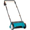 Scarificateur électrique EVC 1000 Gardena : aérateur de pelouse avec largeur de travail 30 cm, 1000 W, surface de gazon jusqu&rsquo;à 1000 m², levier de réglage, guidon divisible (4068-20), Standard(Démousseur)